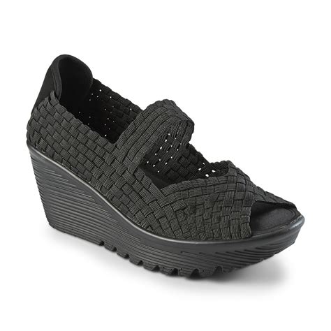 amazon black wedge shoes|women black comfort shoes wedge.